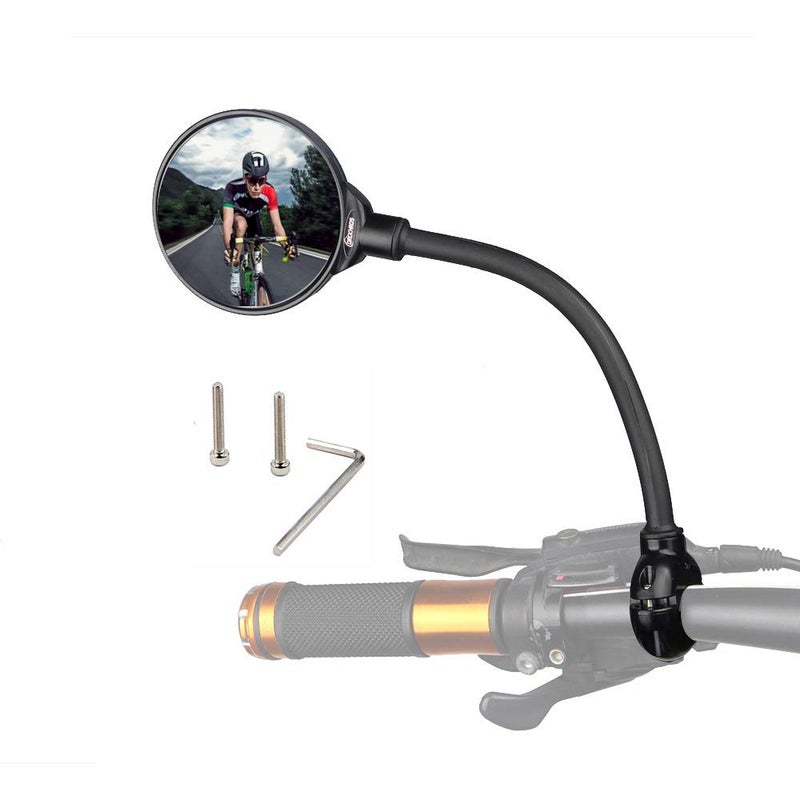 DRCKHROS Bike Mirror Rotatable And Adjustable Wide Angle Rear View Shockproof Convex Mirror Universal For Bike Bicycle - Image 1